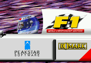 F1 title screen for Sega Mega Drive